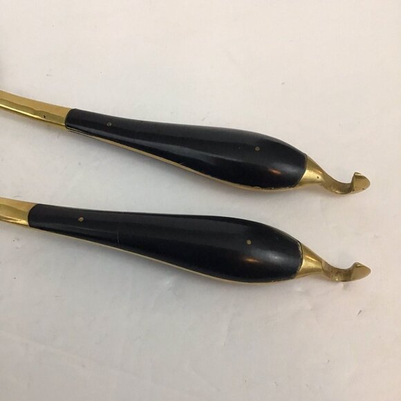 Bangkok Jewels Kitchen Serving Utensils Large Fork and Large Spoon Set Gold Tone - Picture 8 of 8